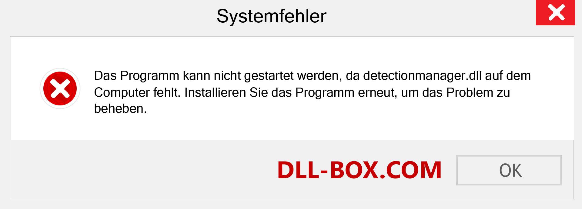 detectionmanager.dll-Datei fehlt?. Download für Windows 7, 8, 10 - Fix detectionmanager dll Missing Error unter Windows, Fotos, Bildern