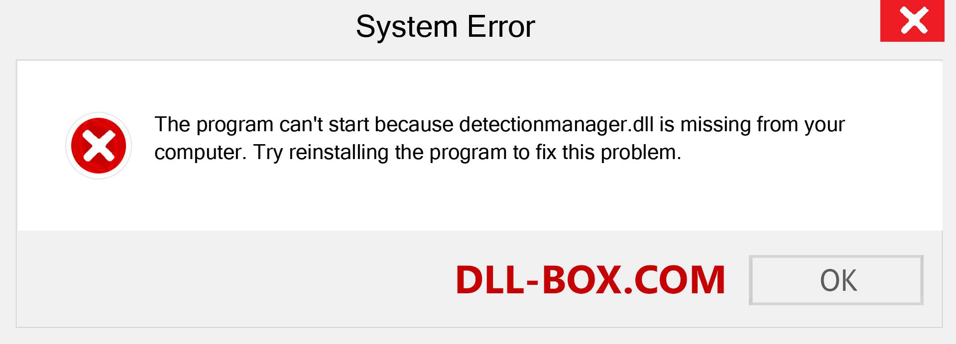  detectionmanager.dll file is missing?. Download for Windows 7, 8, 10 - Fix  detectionmanager dll Missing Error on Windows, photos, images