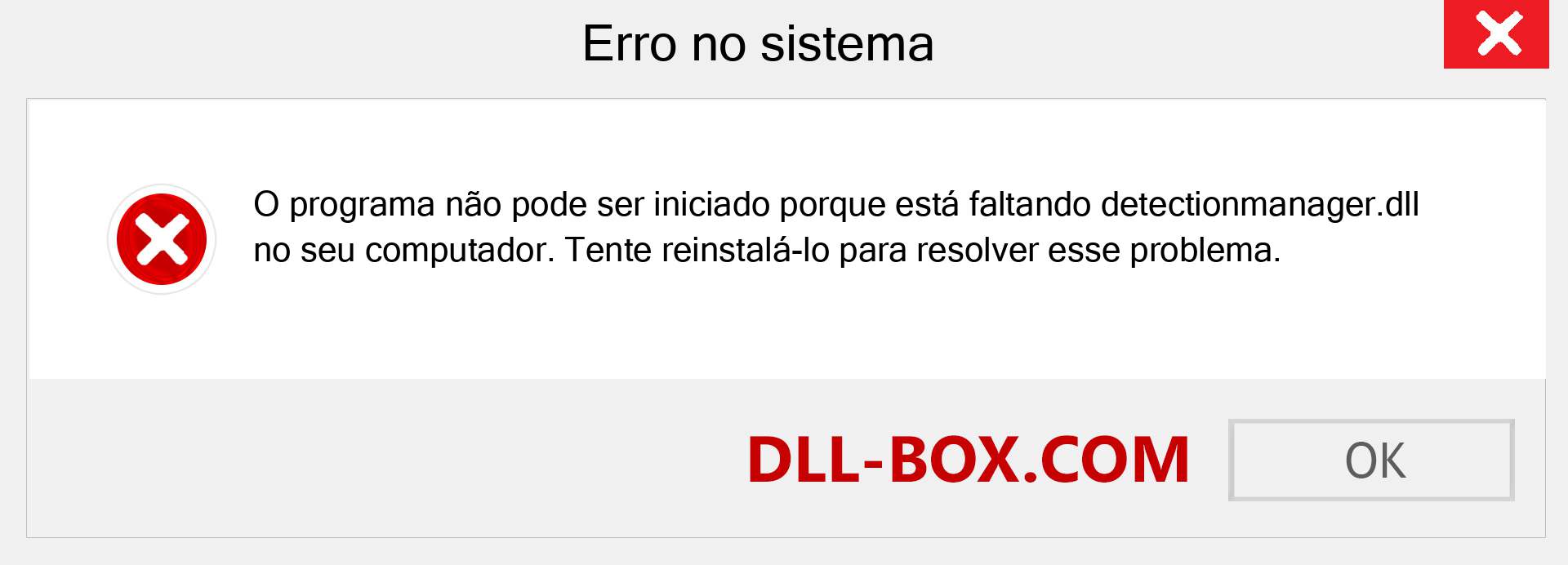 Arquivo detectionmanager.dll ausente ?. Download para Windows 7, 8, 10 - Correção de erro ausente detectionmanager dll no Windows, fotos, imagens